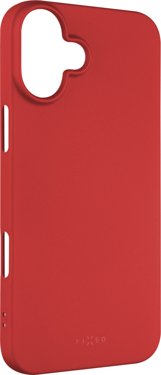 Zadní pogumovaný kryt FIXED Story pro Apple iPhone 16 Plus, červený