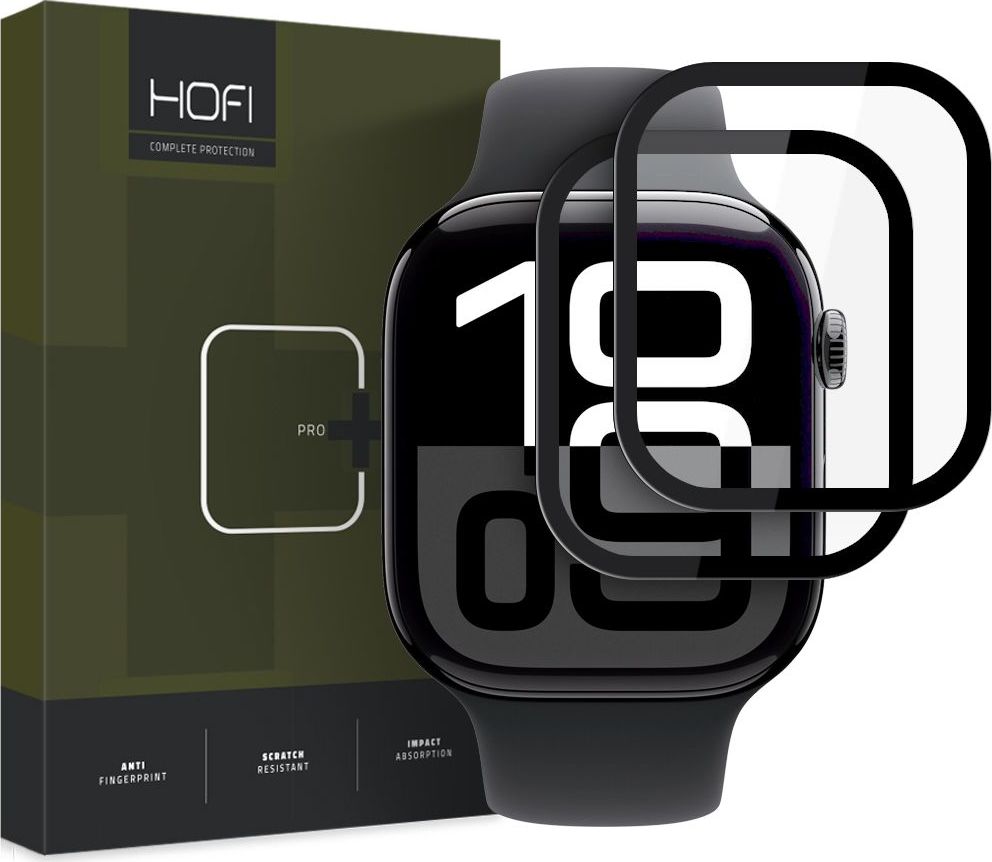 Hybridní sklo HOFI HYBRID PRO+ 2-PACK APPLE WATCH 10 (46 MM) BLACK