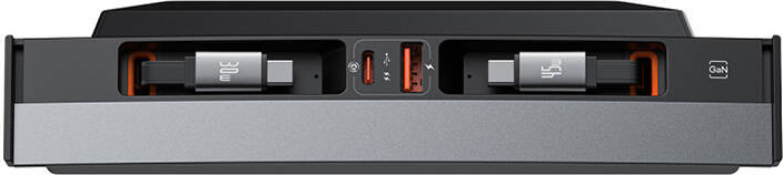 Rozbočovač Baseus T-Space s kabely USB-C na USB-C pro vozy Tesla (černý)