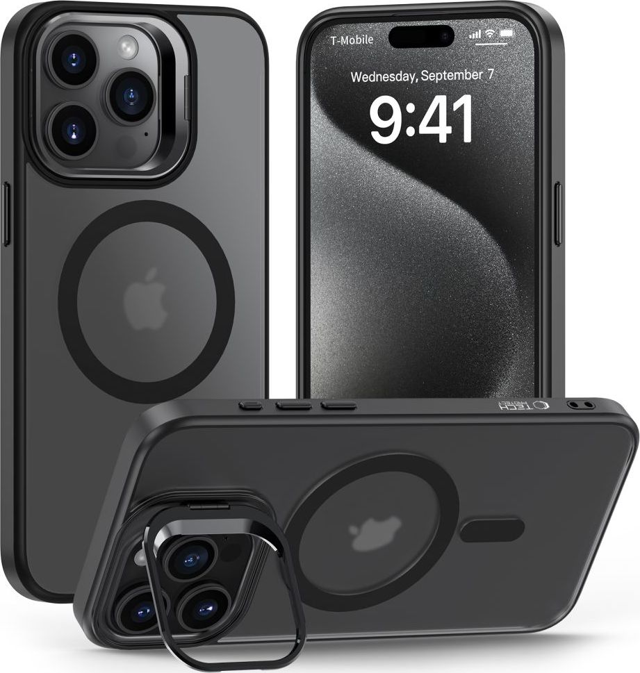 TECH-PROTECT MAGSTAND MAGSAFE IPHONE 15 PRO MATTE BLACK