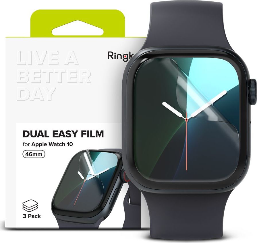 Ochranná fólie RINGKE DUAL EASY 3-PACK APPLE WATCH 10 (46 MM) CLEAR
