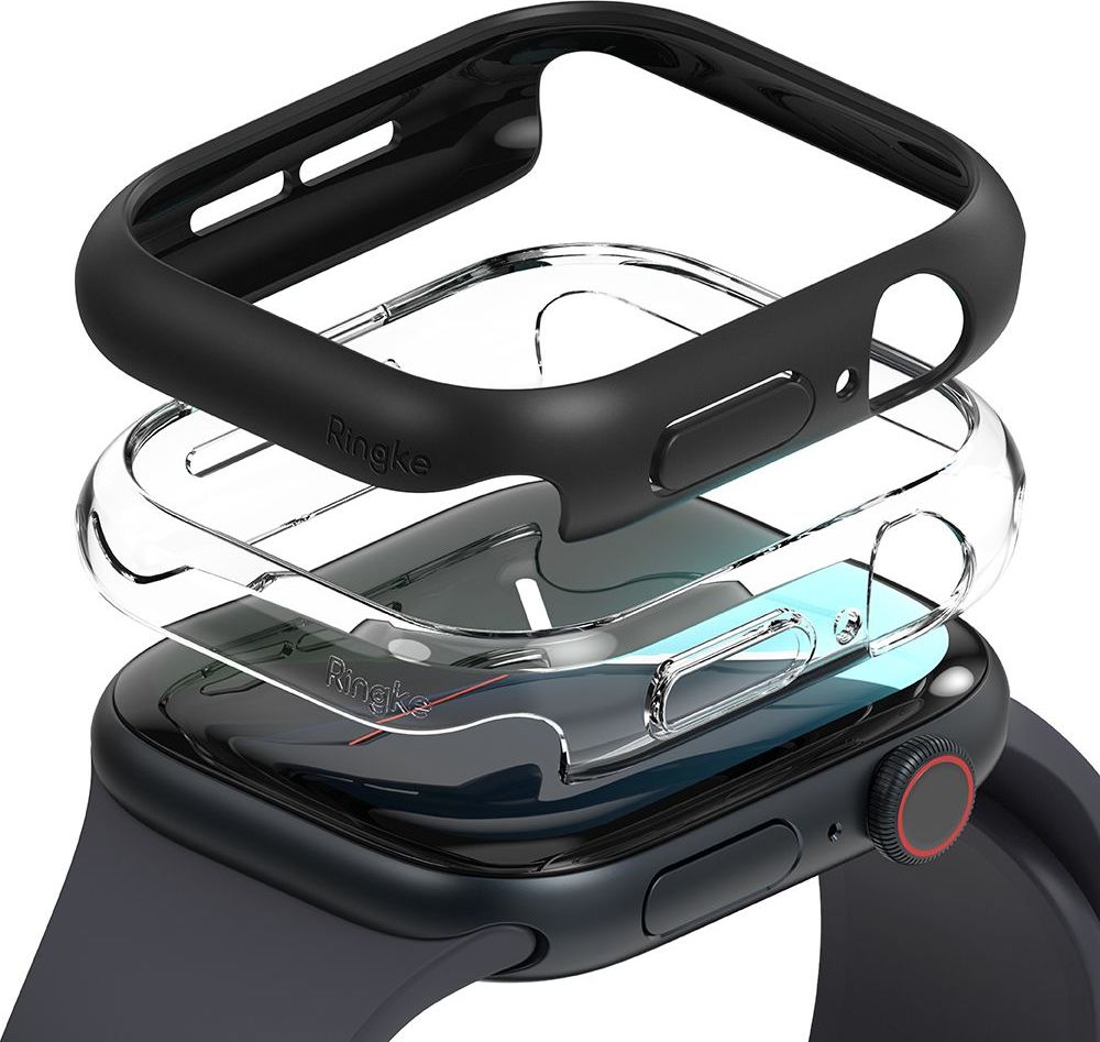 RINGKE SLIM 2-PACK APPLE WATCH 10 (46 MM) CLEAR & MATTE BLACK