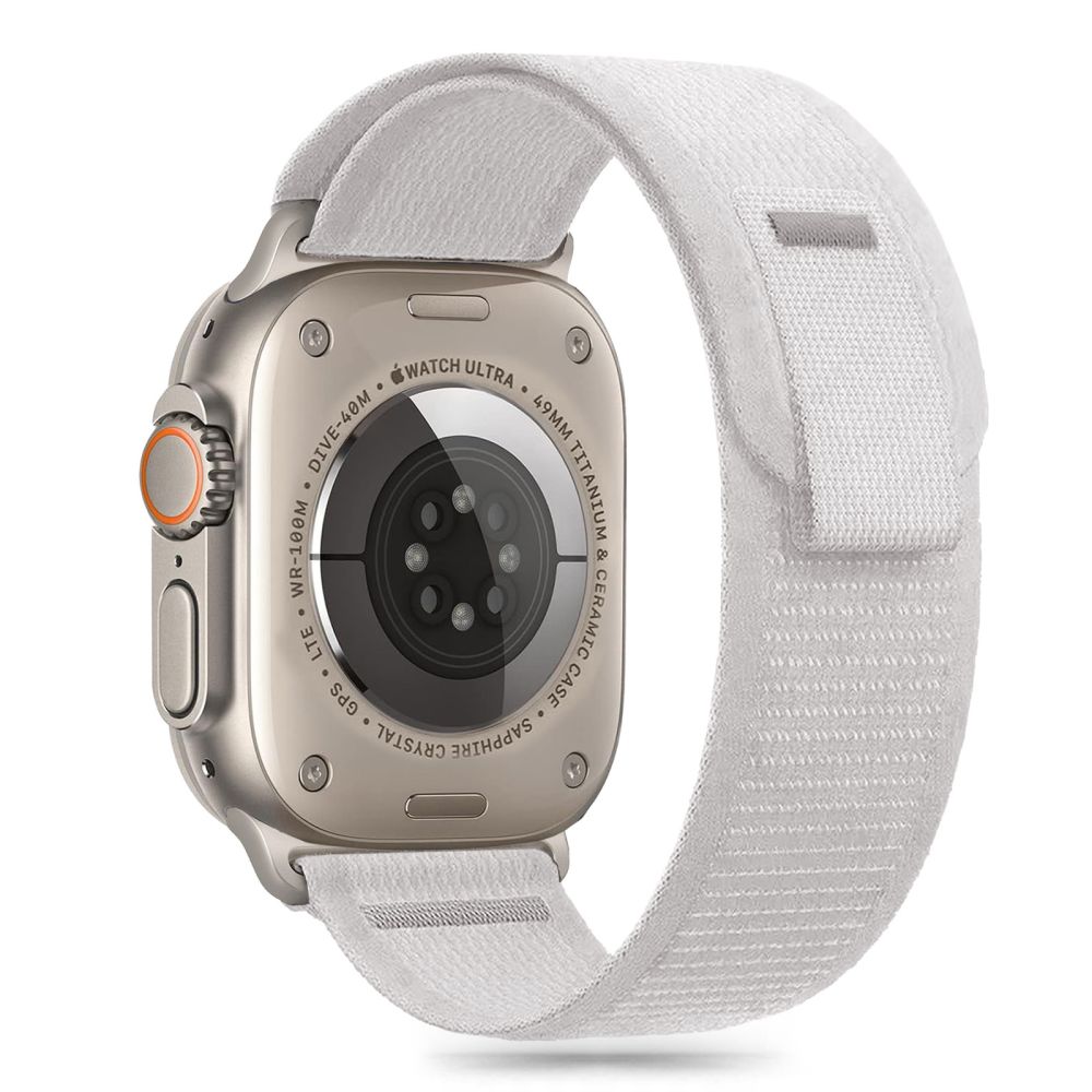 TECH-PROTECT ŘEMÍNEK NYLON STRIPE APPLE WATCH 6 / 7 / 8 / 9 / 10 / SE / ULTRA 1 / 2 (44 / 45 / 46 / 49 MM) CRAYON GREY