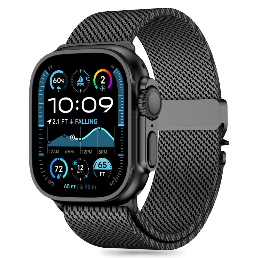 TECH-PROTECT ŘEMÍNEK MILANO APPLE WATCH 6 / 7 / 8 / 9 / 10 / SE / ULTRA 1 / 2 (44 / 45 / 46 / 49 MM) BLACK