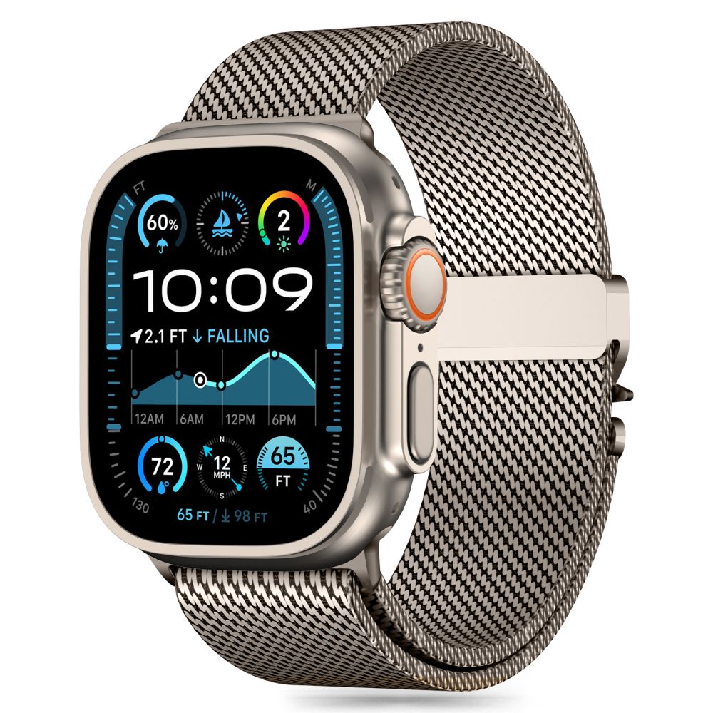 TECH-PROTECT ŘEMÍNEK MILANO APPLE WATCH 6 / 7 / 8 / 9 / 10 / SE / ULTRA 1 / 2 (44 / 45 / 46 / 49 MM) TITANIUM