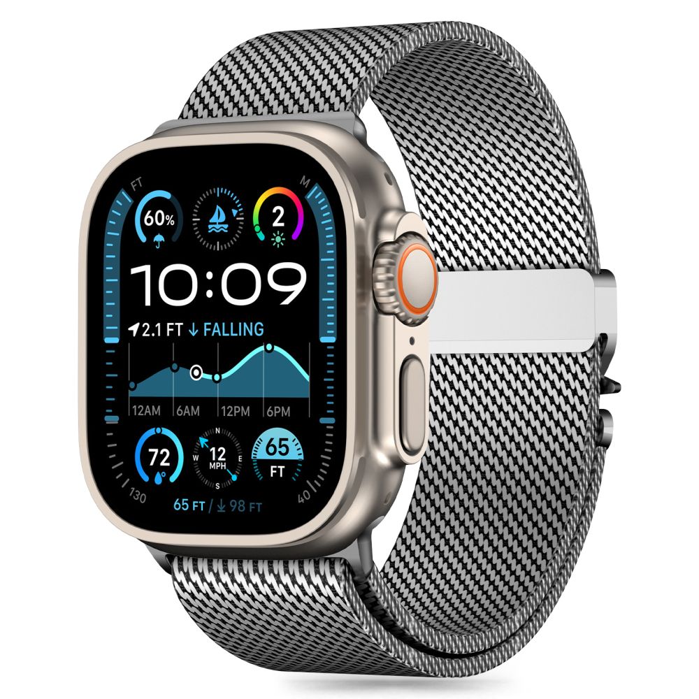 TECH-PROTECT ŘEMÍNEK MILANO APPLE WATCH 6 / 7 / 8 / 9 / 10 / SE / ULTRA 1 / 2 (44 / 45 / 46 / 49 MM) SILVER