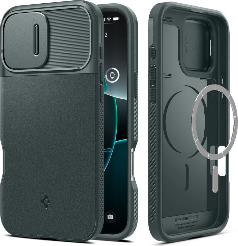 SPIGEN OPTIK ARMOR MAG MAGSAFE IPHONE 16 PRO MAX ABYSS GREEN