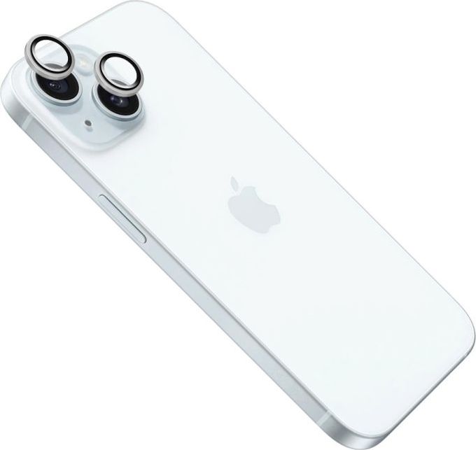 Ochranná skla čoček fotoaparátů FIXED Camera Glass pro Apple iPhone 16/16 Plus, stříbrná