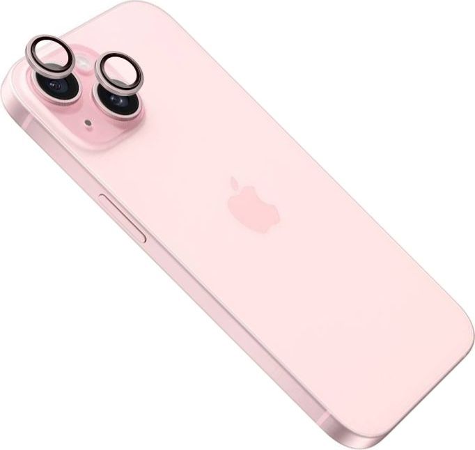 Ochranná skla čoček fotoaparátů FIXED Camera Glass pro Apple iPhone 16/16 Plus, růžová