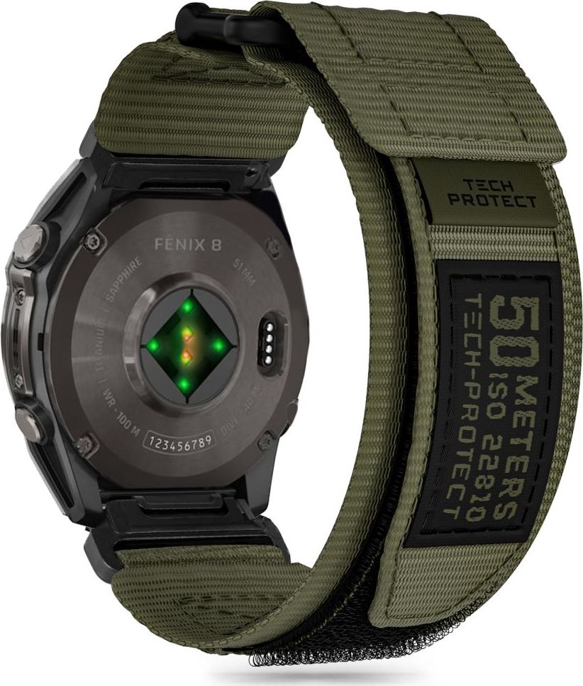TECH-PROTECT SCOUT PRO GARMIN FENIX 5X / 5X PLUS / 6X / 6X PRO / 7X / 8 (51 MM) MILITARY GREEN