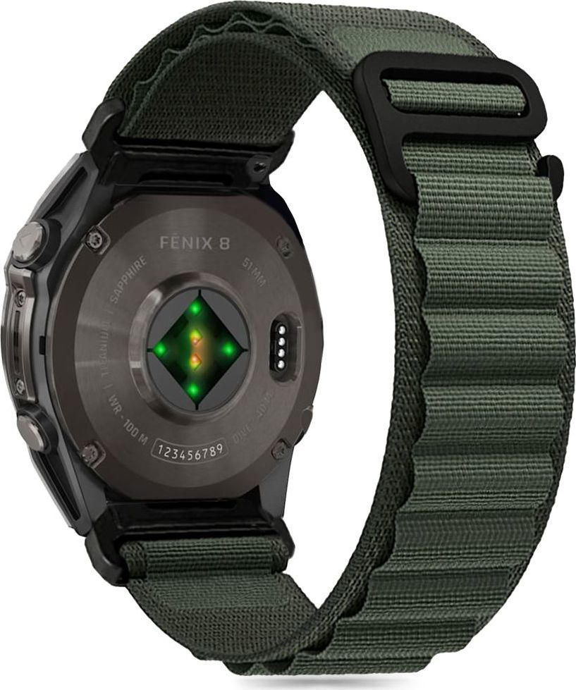 TECH-PROTECT NYLON PRO GARMIN FENIX 5X / 5X PLUS / 6X / 6X PRO / 7X / 8 (51 MM) OLIVE GREEN
