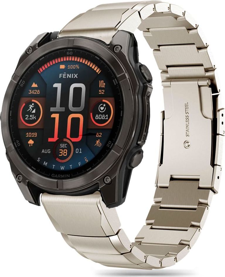 TECH-PROTECT STEELBAND GARMIN FENIX 5X / 5X PLUS / 6X / 6X PRO / 7X / 8 (51 MM) TITANIUM