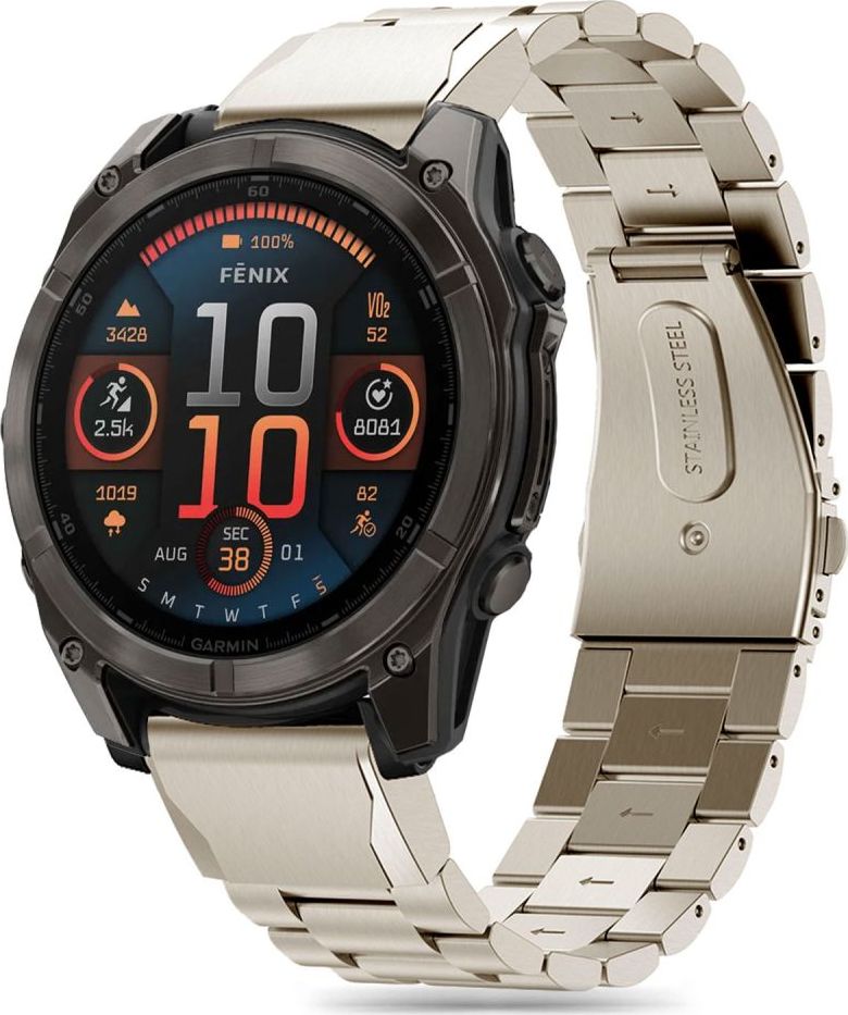 TECH-PROTECT STAINLESS GARMIN FENIX 5X / 5X PLUS / 6X / 6X PRO / 7X / 8 (51 MM) TITANIUM