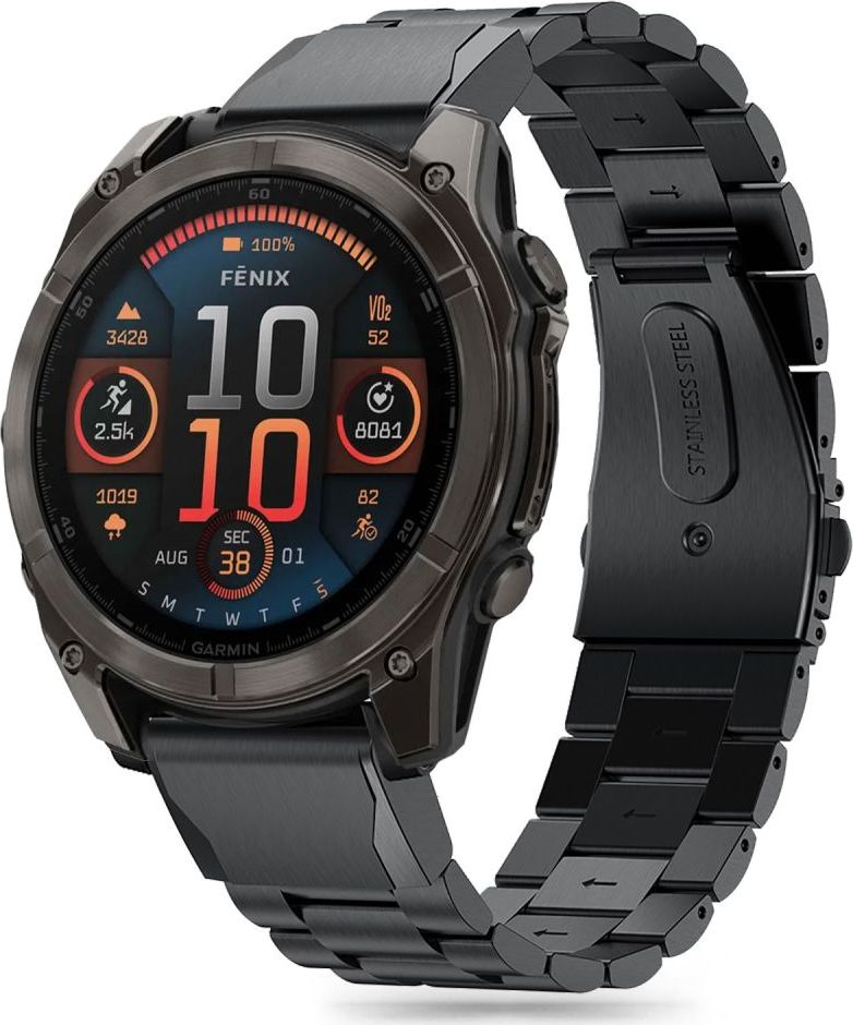 TECH-PROTECT STAINLESS GARMIN FENIX 5X / 5X PLUS / 6X / 6X PRO / 7X / 8 (51 MM) BLACK