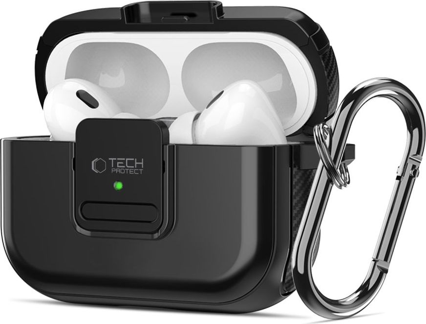 TECH-PROTECT DEFENDER HOOK MAGSAFE APPLE AIRPODS PRO 1 / 2 BLACK
