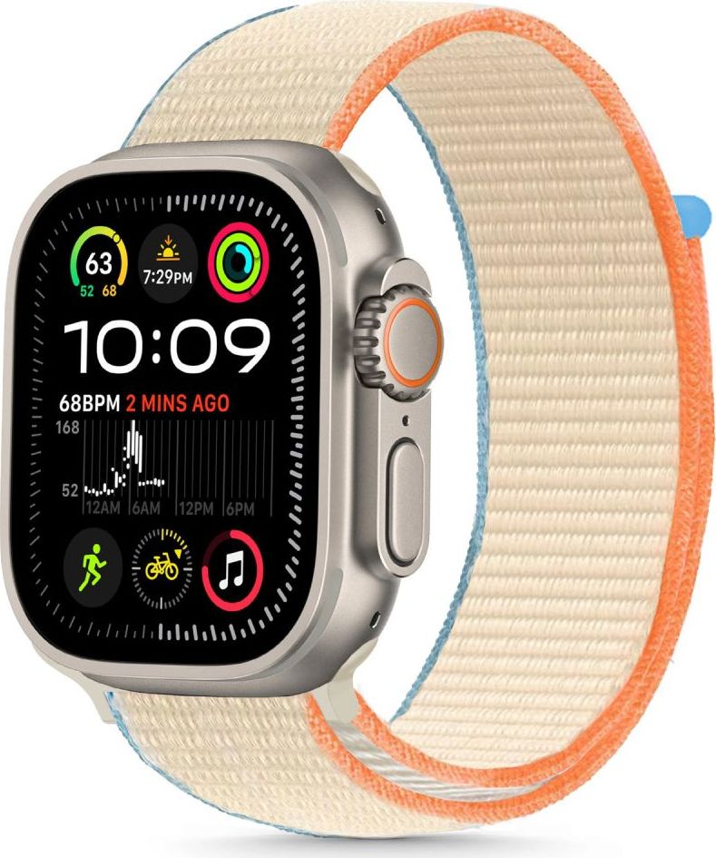TECH-PROTECT ŘEMÍNEK NYLON APPLE WATCH 6 / 7 / 8 / 9 / 10 / SE (40 / 41 / 42 MM) CREAM