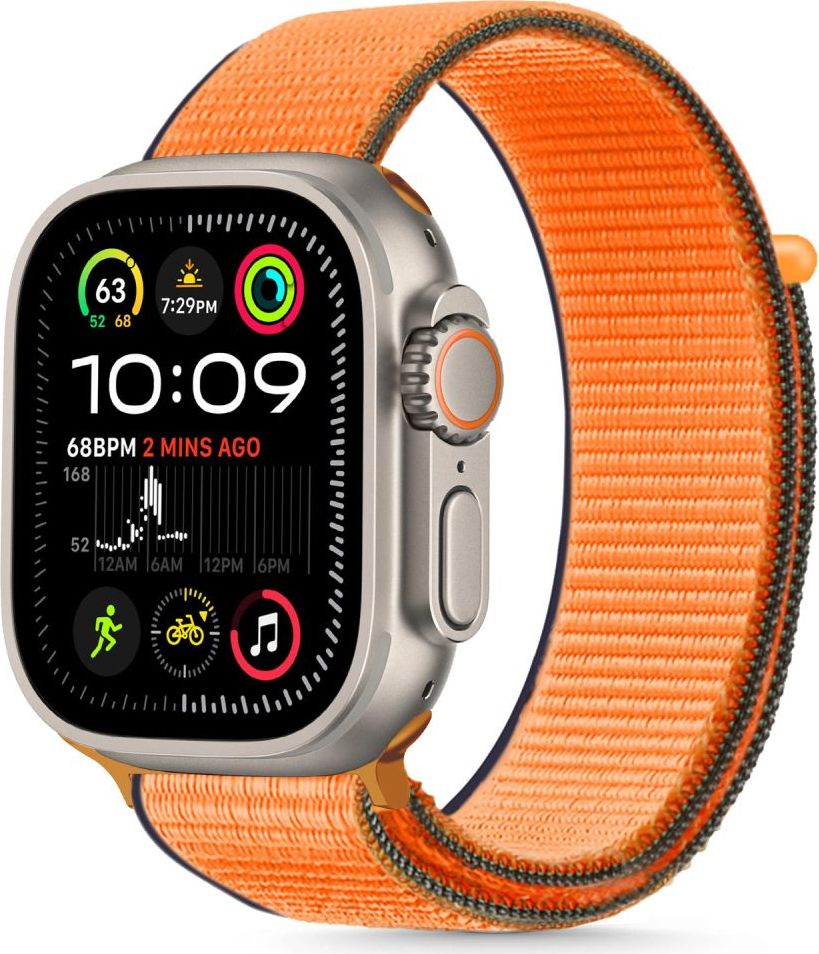 TECH-PROTECT ŘEMÍNEK NYLON APPLE WATCH 6 / 7 / 8 / 9 / 10 / SE (40 / 41 / 42 MM) KUMQUAT