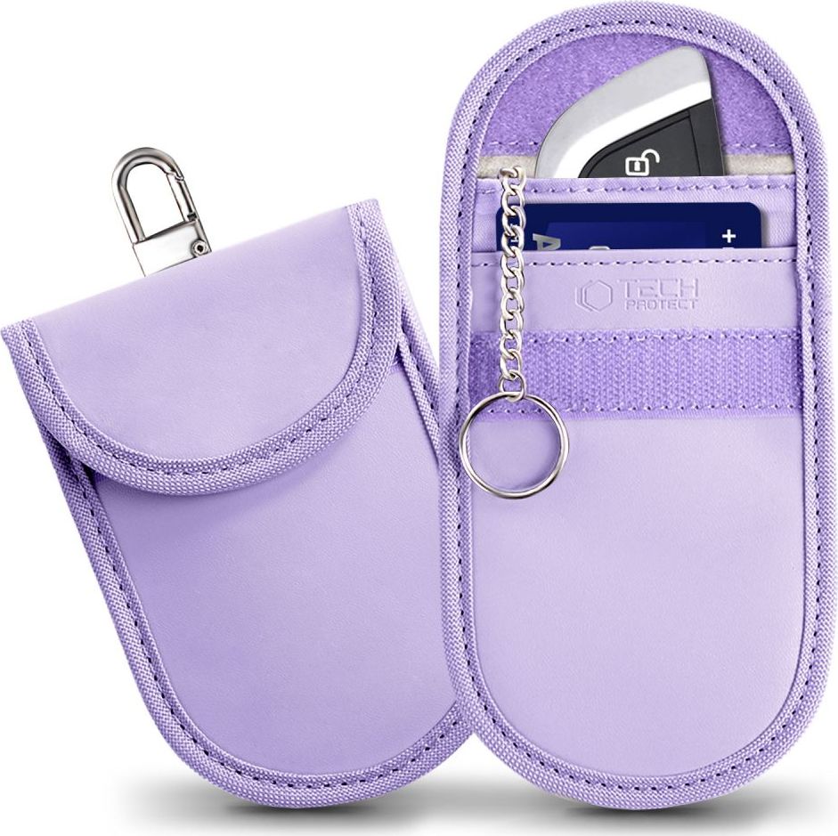 Faradayova klec TECH-PROTECT KLR100 POUCH KEYLESS RFID SIGNAL BLOCKER CASE LAVENDER