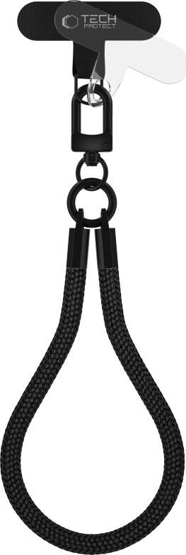 Šňůrka / Popruh na telefon TECH-PROTECT C3S ROPE WRIST STRAP BLACK/BLACK