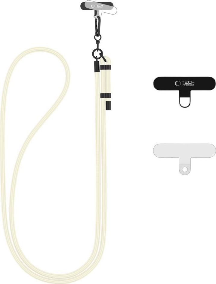 Šňůrka / Popruh na telefon TECH-PROTECT C1S ROPE CROSSBODY STRAP CHALK/BLACK