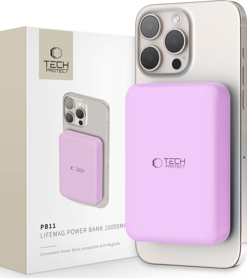 TECH-PROTECT PB11 LIFEMAG MAGSAFE POWER BANK 10000MAH LILAC