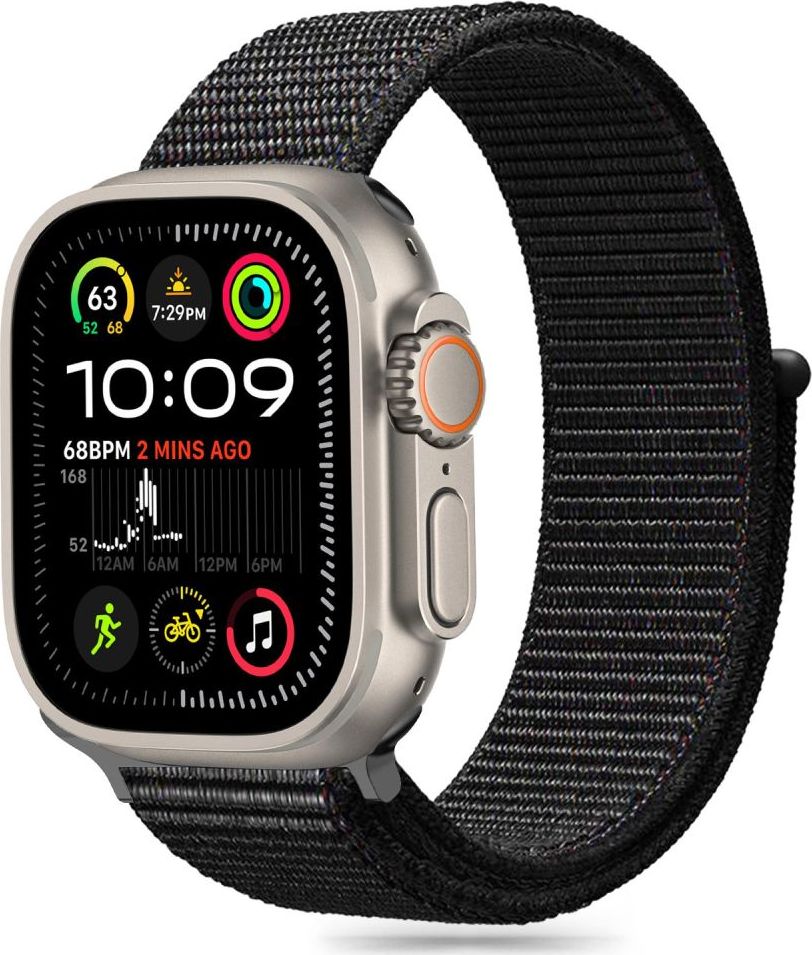 TECH-PROTECT ŘEMÍNEK NYLON APPLE WATCH 6 / 7 / 8 / 9 / 10 / SE (40 / 41 / 42 MM) BLACK