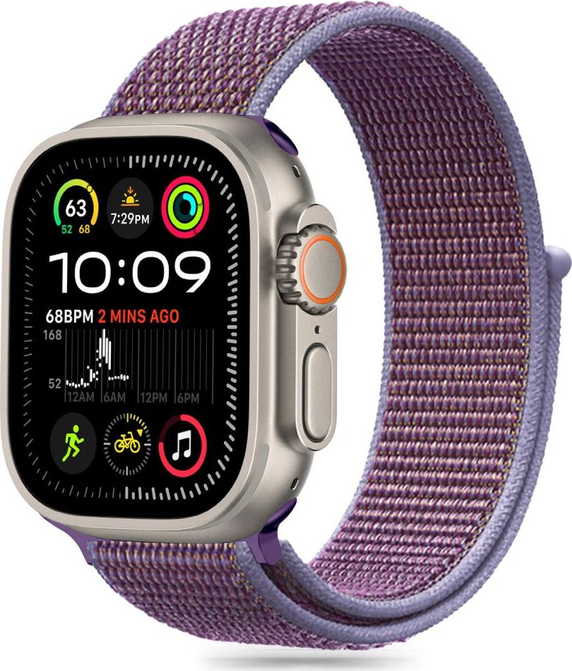 TECH-PROTECT ŘEMÍNEK NYLON APPLE WATCH 6 / 7 / 8 / 9 / 10 / SE (40 / 41 / 42 MM) LILAC