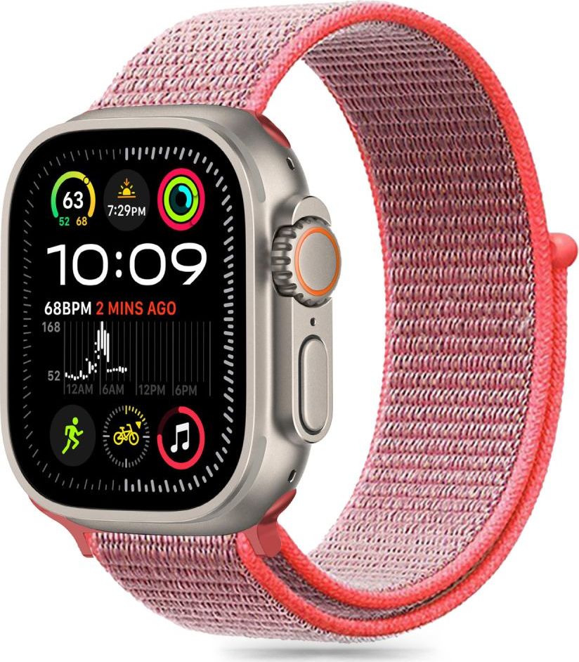 TECH-PROTECT ŘEMÍNEK NYLON APPLE WATCH 6 / 7 / 8 / 9 / 10 / SE (40 / 41 / 42 MM) HOT PINK