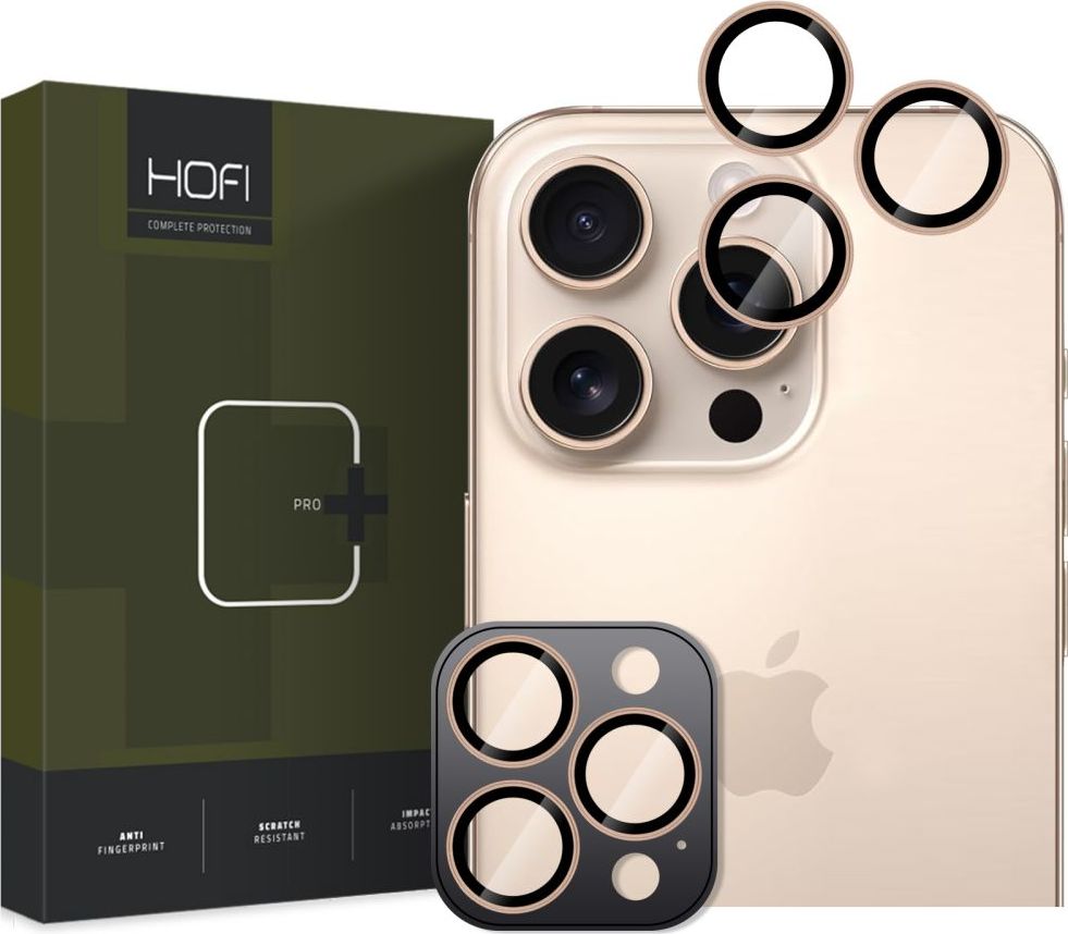 Ochrana čočky fotoaparátu HOFI CAMRING PRO+ IPHONE 16 PRO / 16 PRO MAX DESERT TITANIUM