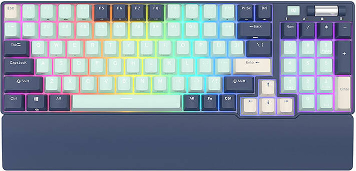 Mechanická klávesnice Royal Kludge RK96 RGB, hnědý spínač (modrý) anglická