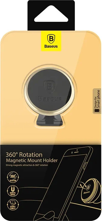 Baseus 360º magnetic cockpit car holder (Overseas Edition) - gold