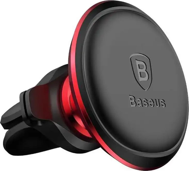 Baseus car holder magnetic with cable clip red new2 air vent