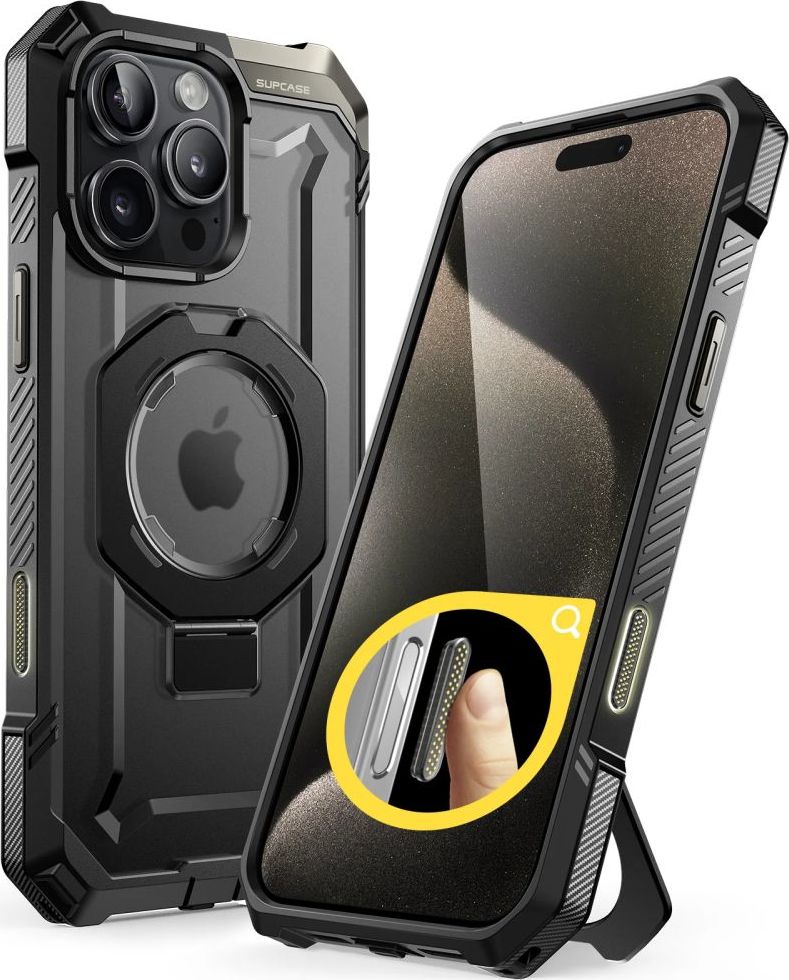 SUPCASE UB GRIP MAG MAGSAFE IPHONE 16 PRO ČERNÝ
