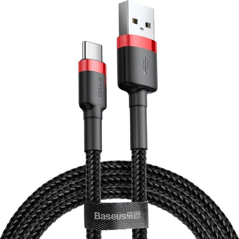 Baseus Cafule USB-A / USB-C QC 3.0 3A cable 0.5 m - black and red