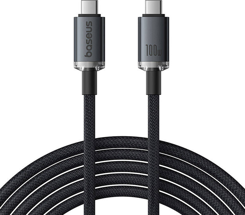 Baseus Crystal Shine USB3.2 Full-Featured Fast-Charging Data Cable USB-C to USB-C 100W 1.5m 20Gb Cluster Black
