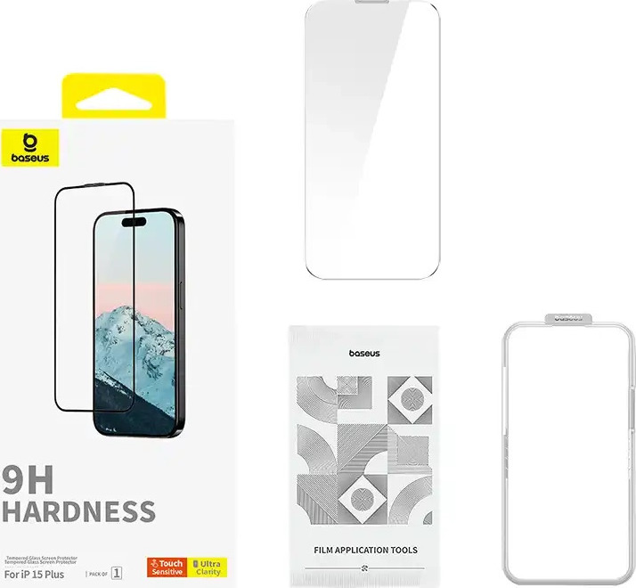 Diamantové tvrzené sklo Baseus 0,3 mm pro iPhone 15Plus