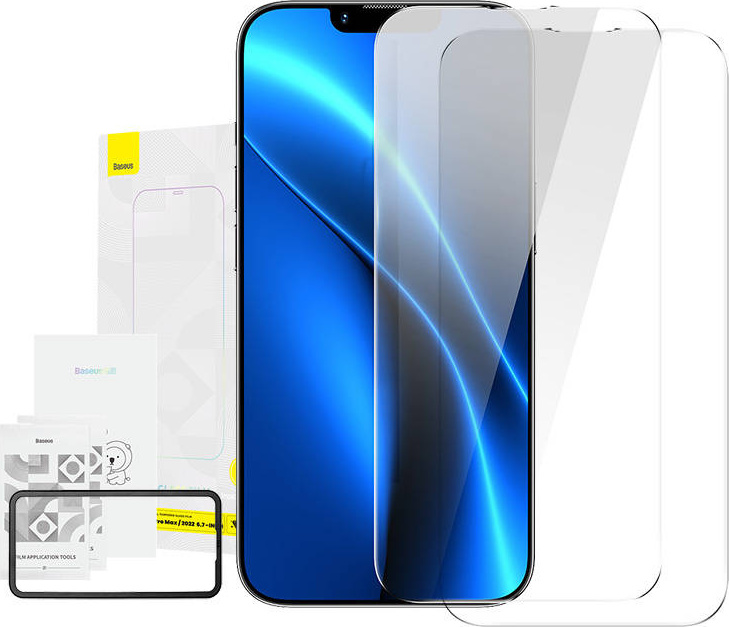 Baseus Crystal Tvrzené sklo 0,3 mm pro iPhone 14 Plus/13 Pro Max (2ks)