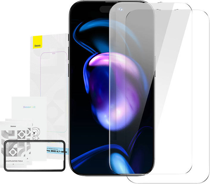 Baseus Crystal Tvrzené sklo 0,3 mm pro iPhone 14 Pro Max (2 ks)