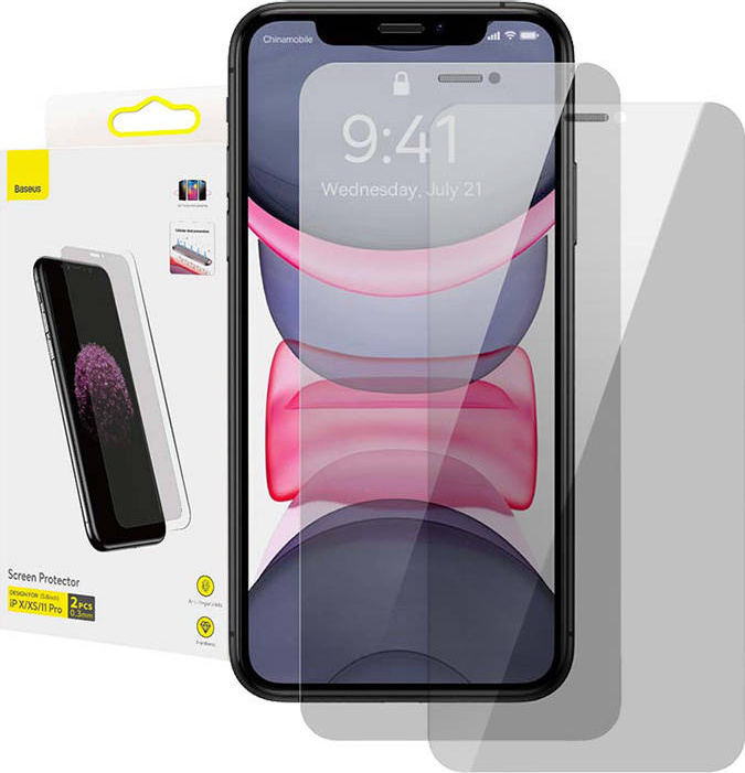 Baseus 0,3 mm Screen Protector (2ks balení) pro iPhone X/XS/11 Pro