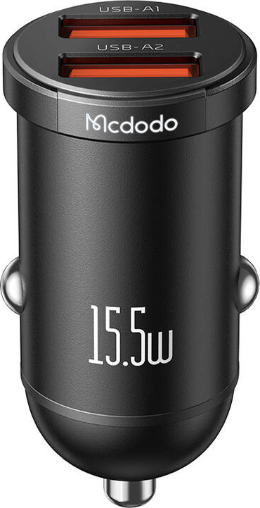 Mcdodo CC-2950 nabíječka do auta, 2x USB, 15,5 W (černá)