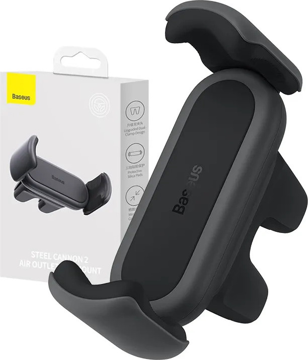 Baseus Steel Cannon 2 smartphone holder for ventilation grille black (SUGP000001)