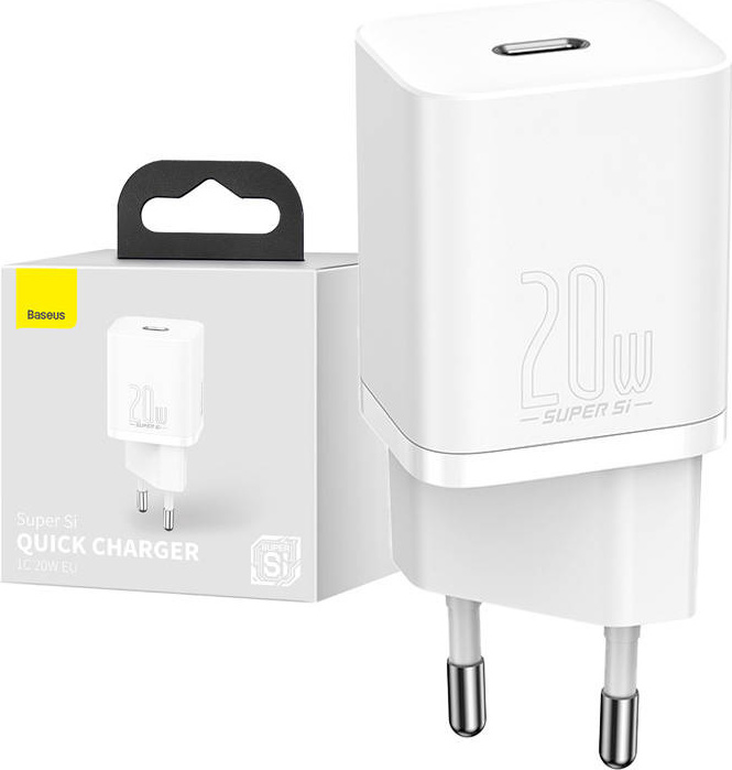 Baseus Super Si 1C fast charger USB Type C 20 W Power Delivery white (CCSUP-B02)