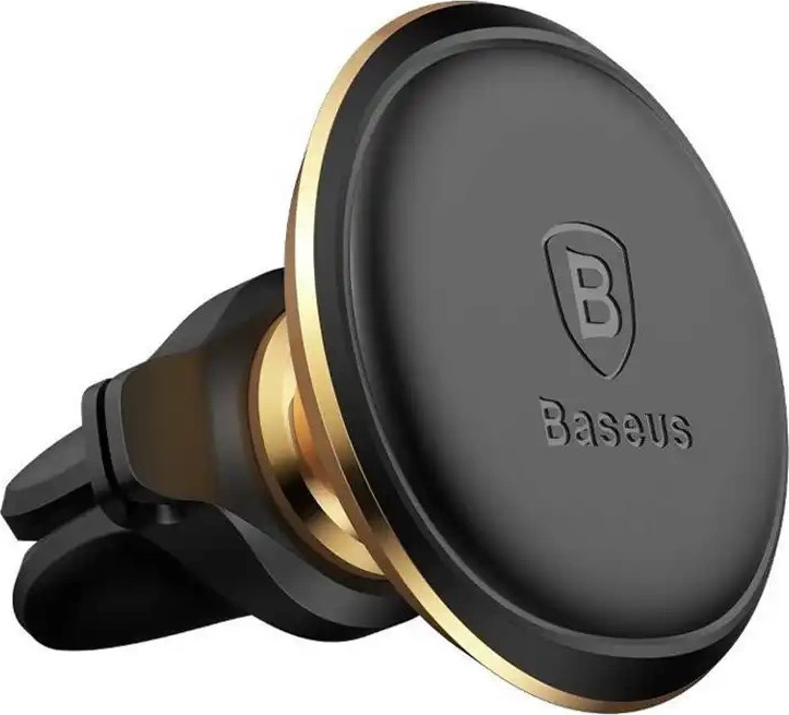 Magnetický držák do auta Baseus Air Vent s kabelovou sponou Gold