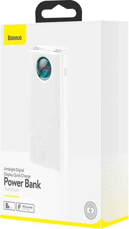 Baseus Amblight powerbank 65W 30000mAh Overseas Edition white (PPLG000102)