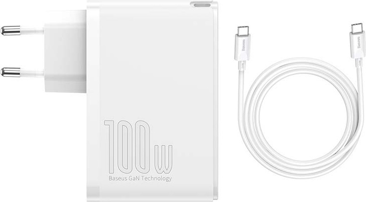 Baseus GaN2 Pro fast charger 100W USB / USB Type C Quick Charge 4+ Power Delivery white (CCGAN2P-L02)
