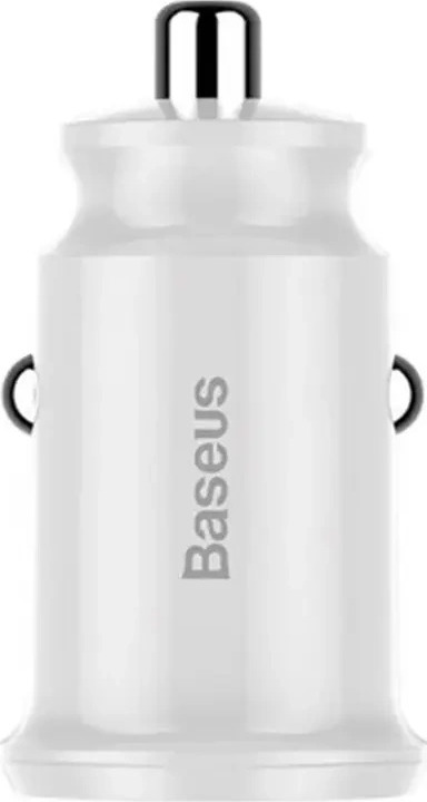 BASEUS CCALL-ML01 Mini duální autonabíječka, 2x USB s výkonem 15W, bílá