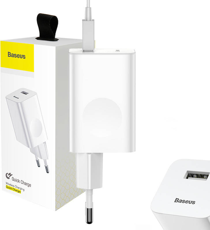 Baseus wall charger QC 3.0 1x USB 3A white