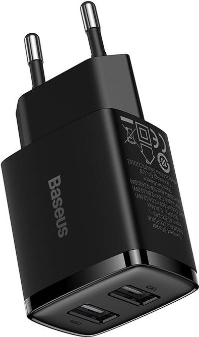 Baseus CCXJ010201 Compact Nabíječka 2xUSB 10,5W Black