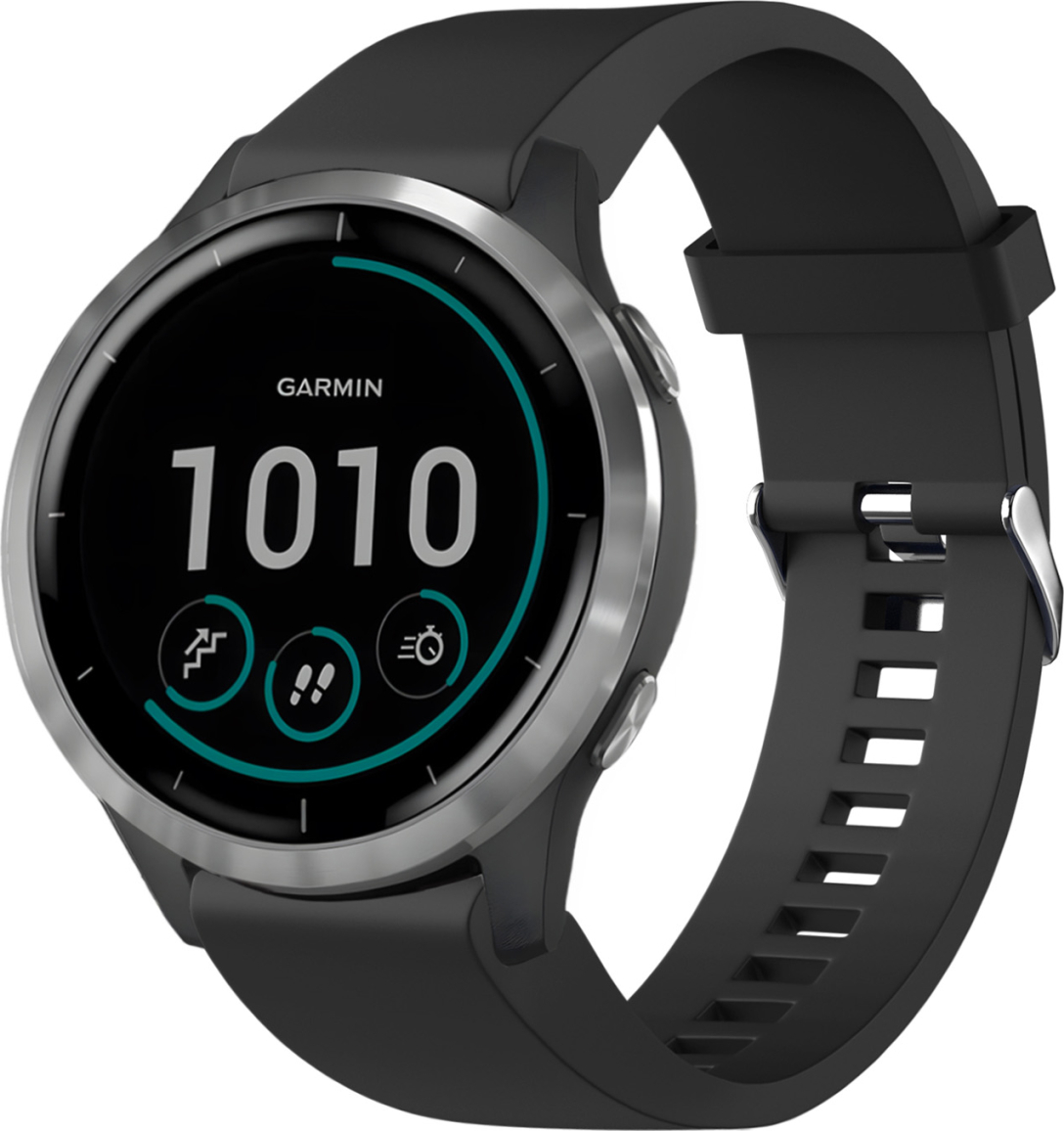 Silikonový řemínek FIXED Silicone Strap pro Garmin QuickFit 20mm, černý