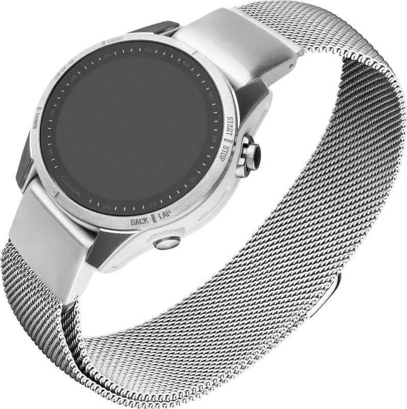 Síťovaný nerezový řemínek FIXED Mesh Strap pro Garmin QuickFit 20mm, stříbrný
